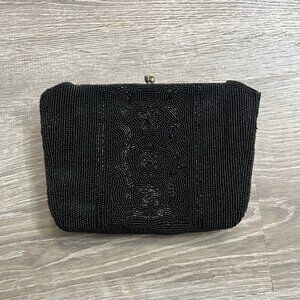 Vintage Purse Italian Beads Japanese Handbag Evening Bag Floral